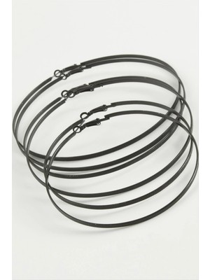 İsmiyle Al Düz Metal Halka Küpe 6 Adet