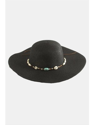 İsmiyle Al Etnik Boncuklu Hasır Şapka
