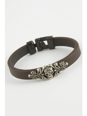 İsmiyle Al Kuru Kafa Kaliteli Suni Deri Bileklik