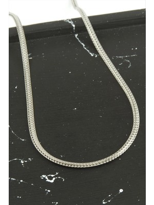İsmiyle Al Balık Sırtı Zincir Çelik Kolye 45 cm