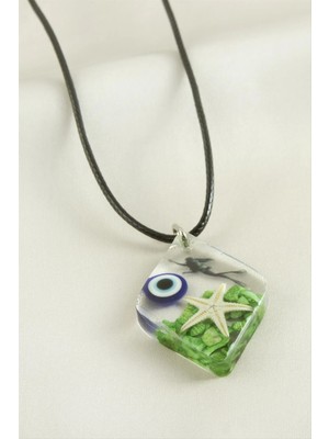 İsmiyle Al Deniz Yıldızı Epoksi Kolye