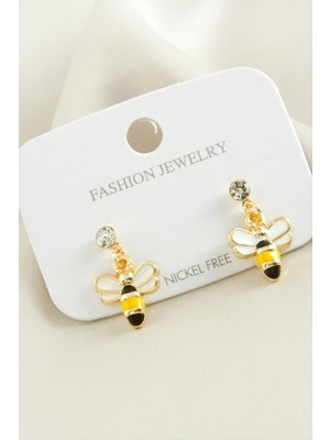 İsmiyle Al Arı Mineli Küpe