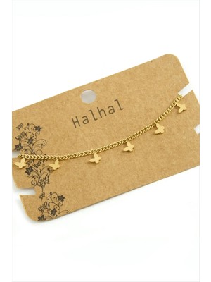 İsmiyle Al Kelebek Lüks Çelik Halhal