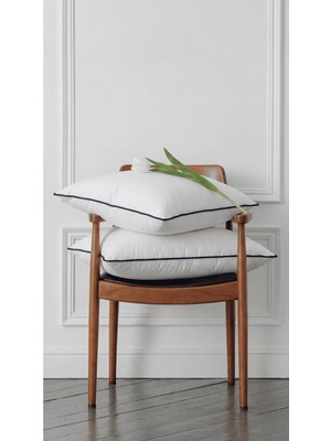 beyaz lale Beyazlale 2 Adet 50X70CM Nano Jel Lüks Yastık | 1200GR Anti-Alerjik Pamuklu Yastık Seti 2'li