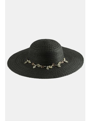 İsmiyle Al Üçgen Deniz Kabuğu Hasır Şapka