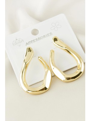 İsmiyle Al Kanca Şekilli Plastik Küpe