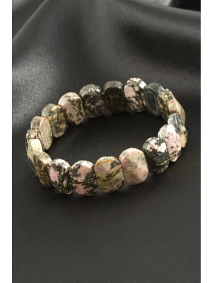 İsmiyle Al Oval Kesim Akik Doğaltaşlı Bileklik