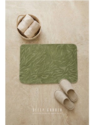 Sleep Garden Calma Banyo Paspası Kaydırmaz Yeşil 40X60