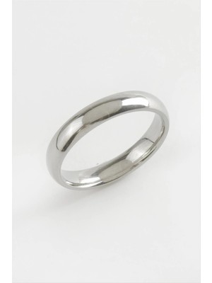 İsmiyle Al Alyans Lüks Çelik Yüzük 4 mm