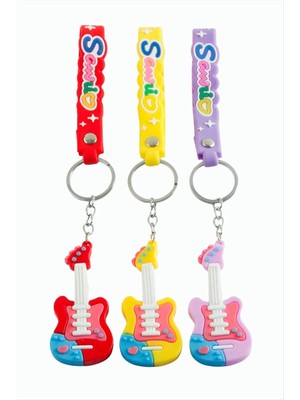 İsmiyle Al Gitar Silikon Anahtarlık