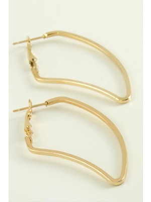 İsmiyle Al Kulak Halka Küpe 7 cm