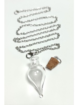 İsmiyle Al Mantar Kapaklı Boş Fanus Canlı Kolye