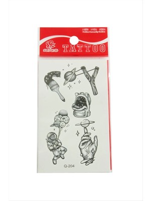 İsmiyle Al Astronot Tattoo Dövme Sticker