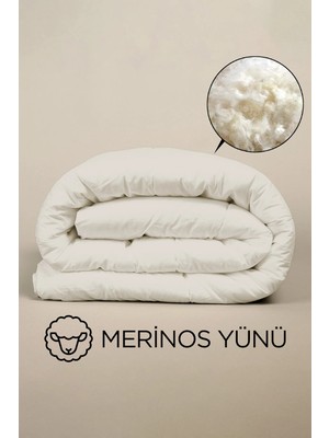 beyaz lale Beyazlale Çift Kişilik Kuzu Yünü %100 Doğal Yorgan | Özel Çantalı Organik Merinos Yün Yorgan