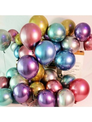 Feyza Design 12 Inç Çok Renkli Düz Balon 20 Adet - Parti Malzemeleri