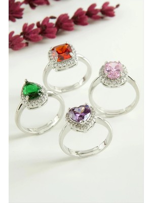 İsmiyle Al Karışık Lüks Zirkon Taşlı Ciddi Ilişki Yüzüğü