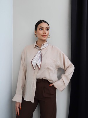 Esra Helvacı Fular Yaka Gömlek