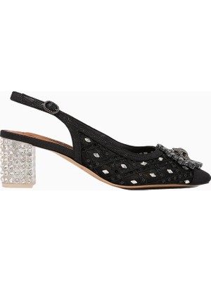 Kurt Geiger Chelsea 60 Block Slingback Deri Lüks Tasarım Topuklu Ayakkabı
