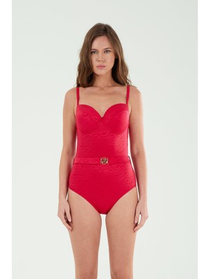 Louren M22104 Boş Kaplı Kemer Detaylı Mayo