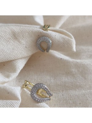 Museum Of You Zirkon Taşlı Nal Tasarım Ayarlanabilir Kadın Yüzük – Altın Renk Şık Minimal Yüzük