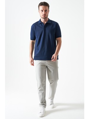 Tena Erkek 739-GRI Beli Yarım Lastikli ve Fermuarlı Yerli Teknik SRN42 Kumaş Pantolon