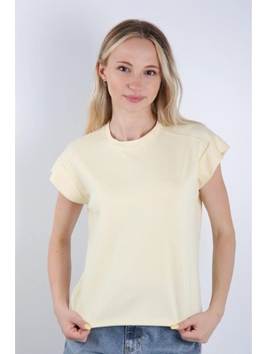 Kadın Renkli Kolsuz Oversize Tişört - Günlük Rahat Kesim