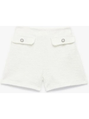 Koton Kız Çocuk Kot&kanvas Şort 6SKG40065AK