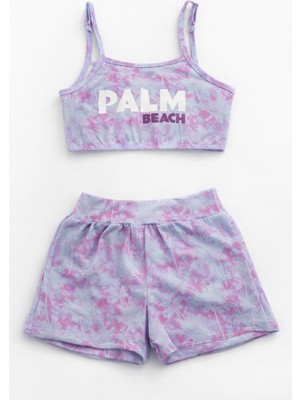 Beniizle Palm Beach Baskılı Kız Çocuk Mayo