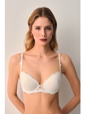 Suwen Vivienne Dantelli Yarı Destekli Balenli Sütyen