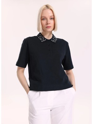 Fabrika Lacivert Kadın Polo T-Shirt F6SL-TST0128