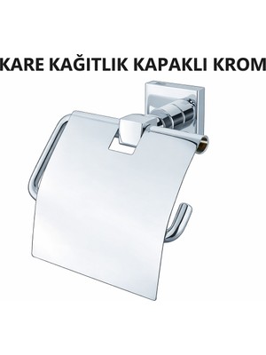 Onno Kare Kağıtlık Kapaklı Krom