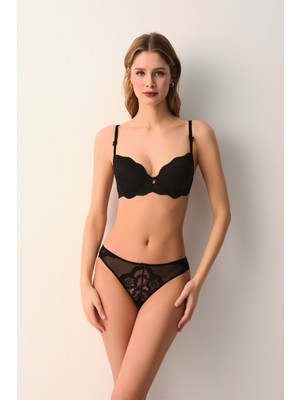 Suwen Vivienne Dantelli Yarı Destekli Balenli Sütyen