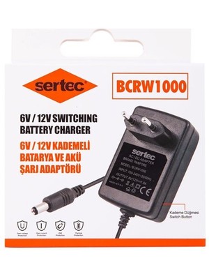 İsmiyle Al BCRW1000 6V/12V 1A Kademeli Batarya ve Akü Şarj Adaptörü