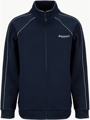 Discovery Expedition D6SM-SWT3718 Lacivert Dik Yaka Relaxed Erkek Sweatshirt