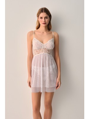 Suwen Vivienne Dantelli Kısa Gecelik