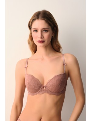 Suwen Vivienne Dantelli Yarı Destekli Balenli Sütyen