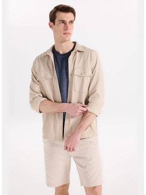 Fabrika Lacivert Erkek Bisiklet Yaka Regular Fit Yağ Yıkama Kazak F6SM-KZK 2552