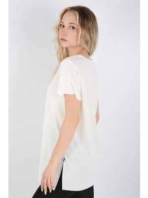 Venilife V Yaka Kısa Kol T-Shirt