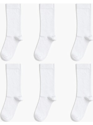 6'lı Kadın Bambu Dikişsiz Burun Düz Soket Çorap – Terleme Önleyici, Yumuşak Dokulu