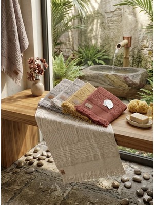 A.Z.H. (6.lı Set) Avangard Seri Çeyizlik Jakarlı 50X90 Cm. Bukle Dokulu El, Yüz  Havlusu