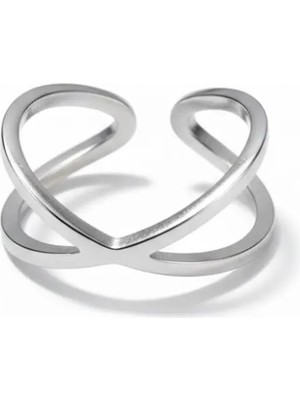 Tesbihane Cats Eye Tasarım Silver Renk 925 Ayar Gümüş Kadın Yüzük