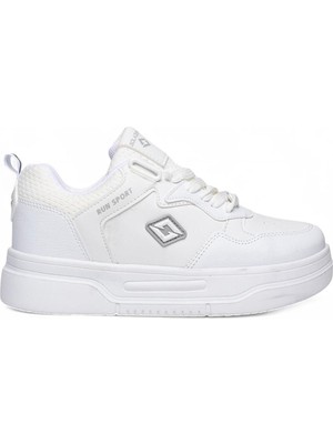 Celira Bluefeet Slz Beyaz Gümüş Cilt Bağcıklı Kadın Spor Ayakkabı