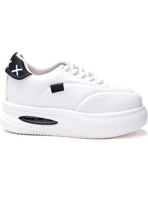 Celira Bluefeet Dvm Ekru Siyah Günlük Kadın Sneaker Spor Ayakkabı