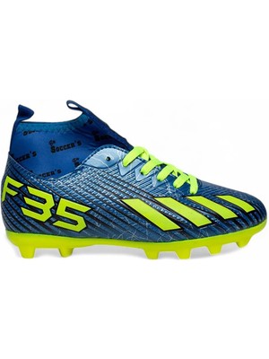 Celira Bluefeet Bys Mavi Sarı Erkek Futbol Krampon Ayakkabı