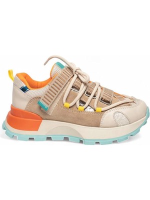 Celira Bluefeet Nut Oranj Multi Süet Cilt Bağcıklı Spor Ayakkabı