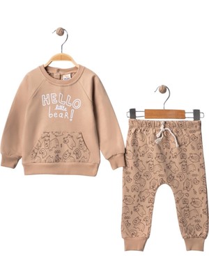 Celira Bluefeet Wwc Bej Ayıcık Cepli Erkek Bebek Takım