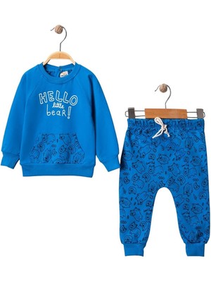 Celira Bluefeet Wwc Mavi Ayıcık Cepli Erkek Bebek Takım