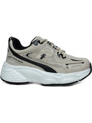 Celira Bluefeet Flt Bej Siyah Fileli Kadın Sneaker Spor Ayakkabı