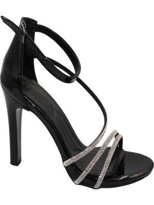 Celira Bluefeet Siyah Kadın 10 cm Bilek Kemerli Topuklu Ayakkabı