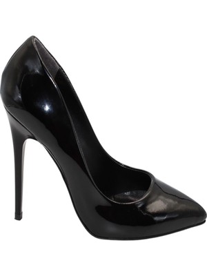 Celira Bluefeet Siyah Rugan Topuklu 10 cm Kadın Stiletto Ayakkabı